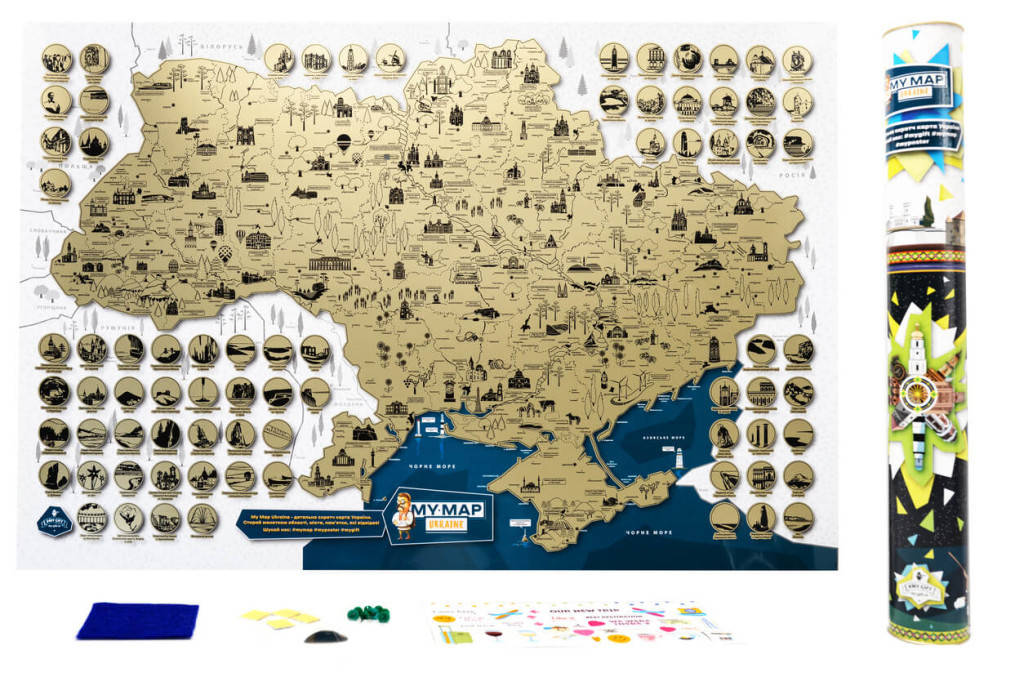 

Скретч карта України My Map Ukraine edition в тубусі