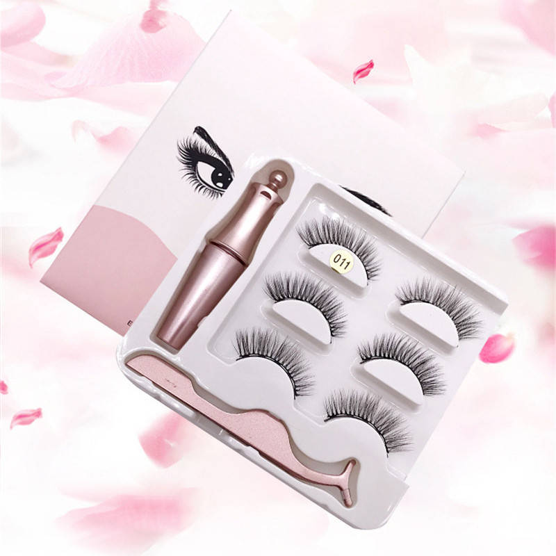 

Набор на 5 магнитах накладные магнитные ресницы+подводка+пинцет Magnetic lashes