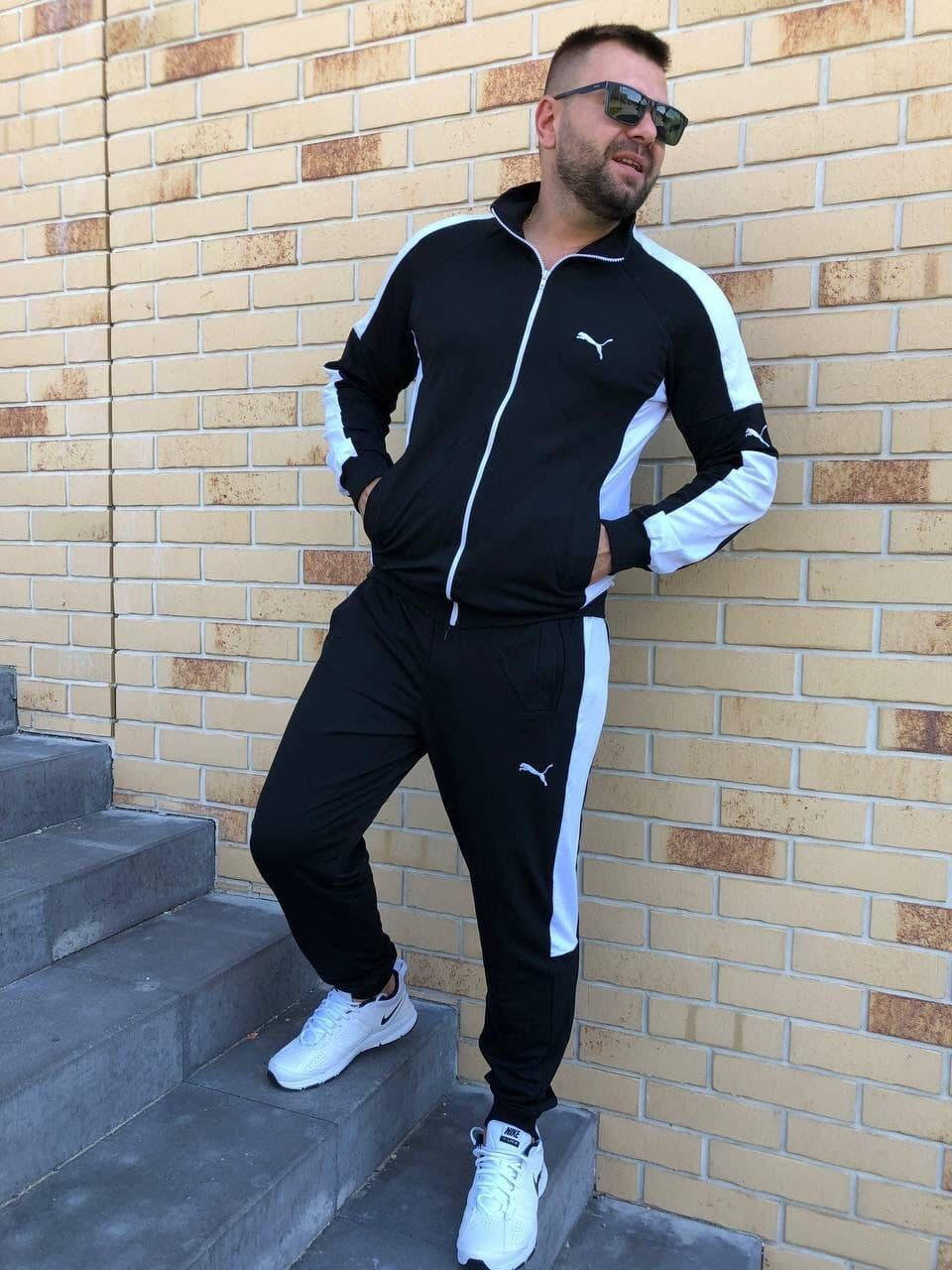 

Спортивный костюм Puma пума (штаны+кофта), весенний спортивный костюм, чоловічий спортивний костюм, Черный