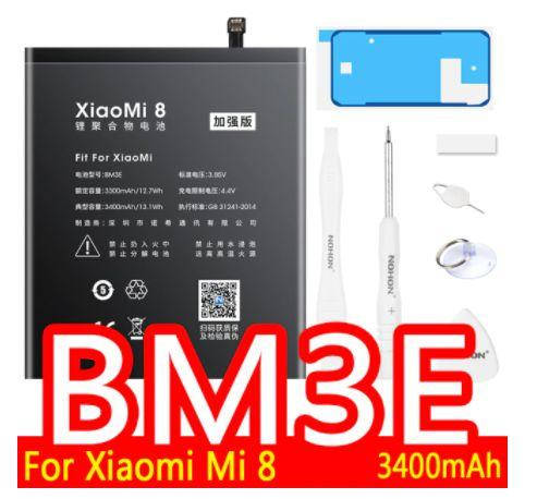 

Аккумулятор NOHON для Xiaomi Mi8 3400мАч + набор инструмент BM3E