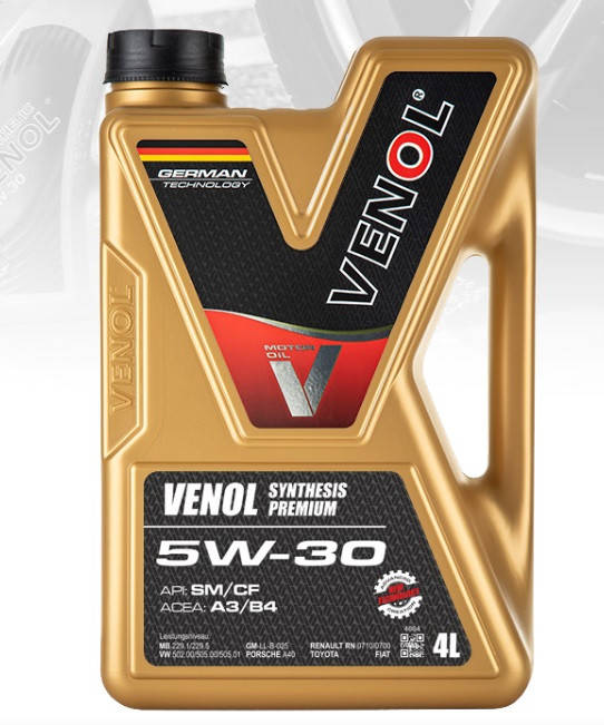 

Моторное масло Venol 5w30 Synthesis Premium Active 4л