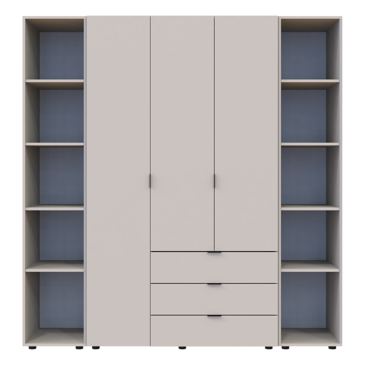 Розпашна Шафа для одягу Doros Гелар з 2 Етажерками Кашемір 3 ДСП 192.6х49.5х203.4 (80737646)