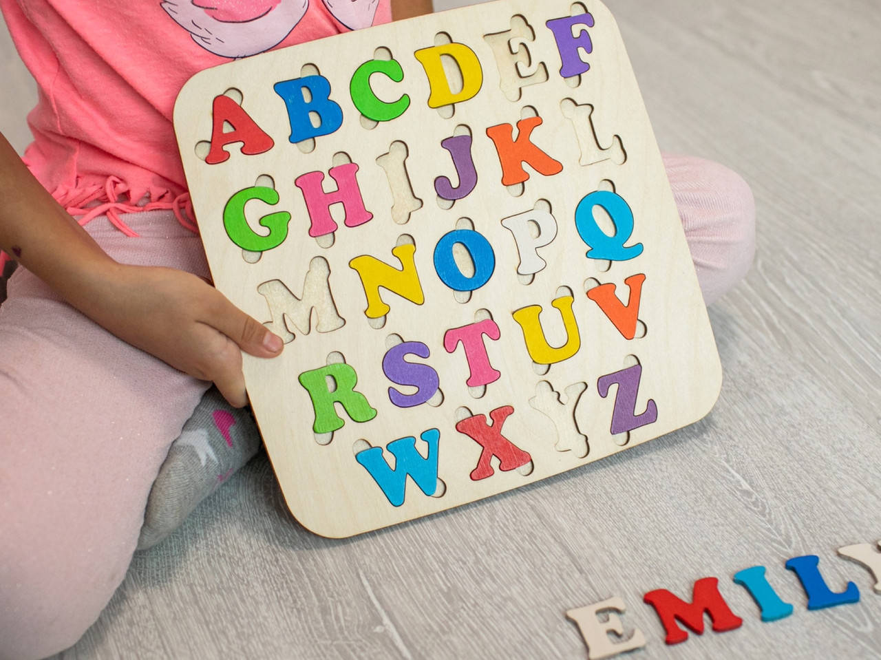 

Детская деревянная игрушка. Алфавит англ. цветной. Экопродукт. 25х25см