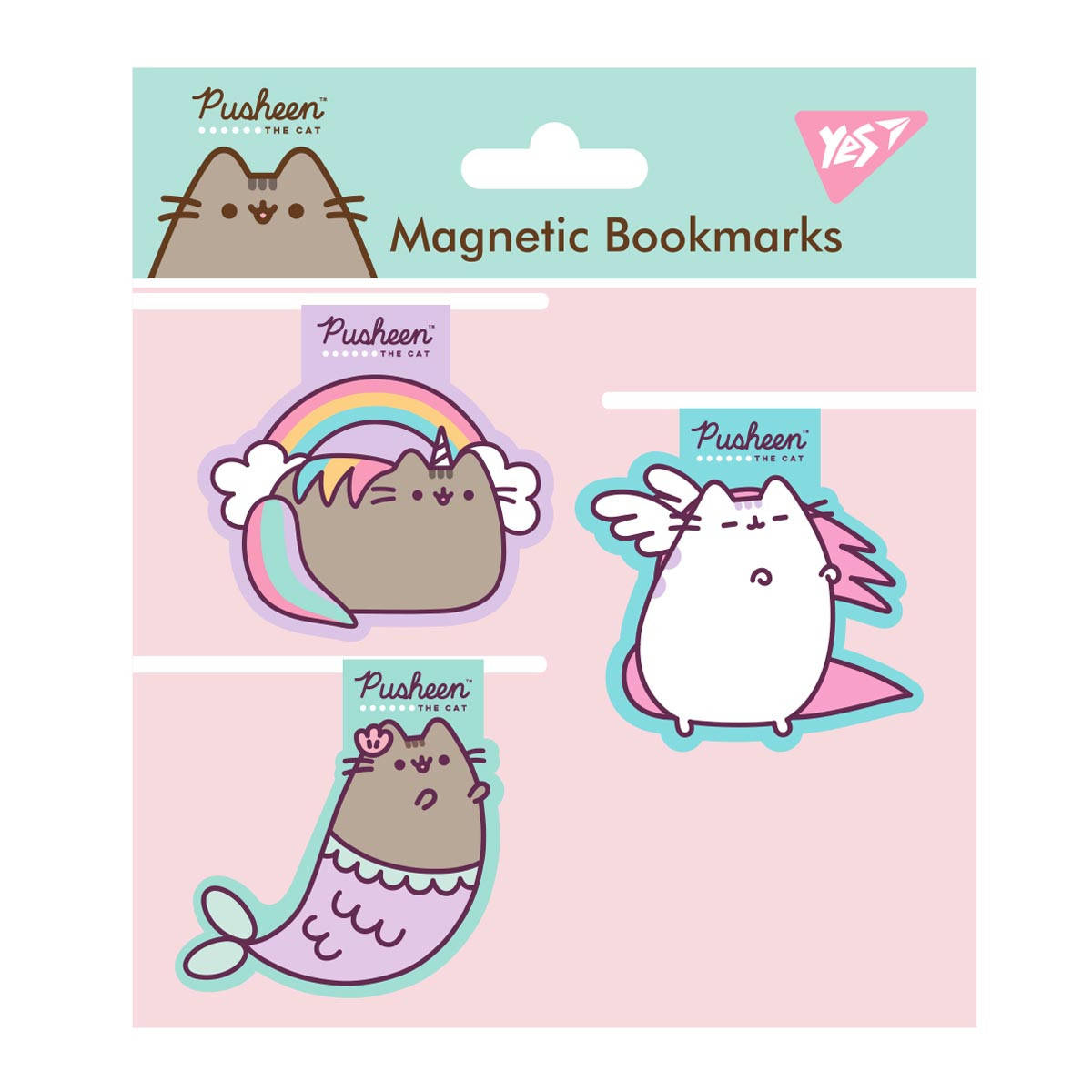 

Закладки магнитные YES "PUSHEEN", 3 шт.
