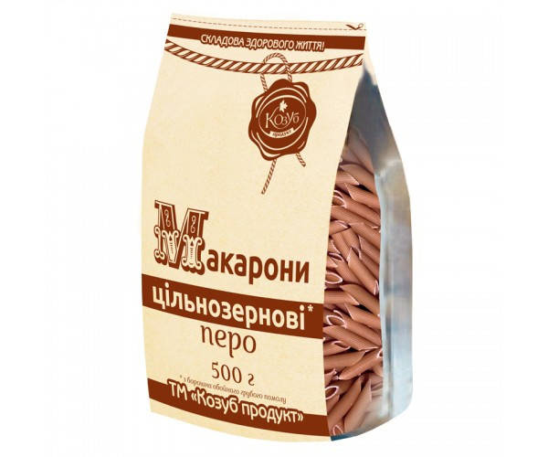 

Макароны цельнозерновые * «Перо» Козуб Продукт 500г