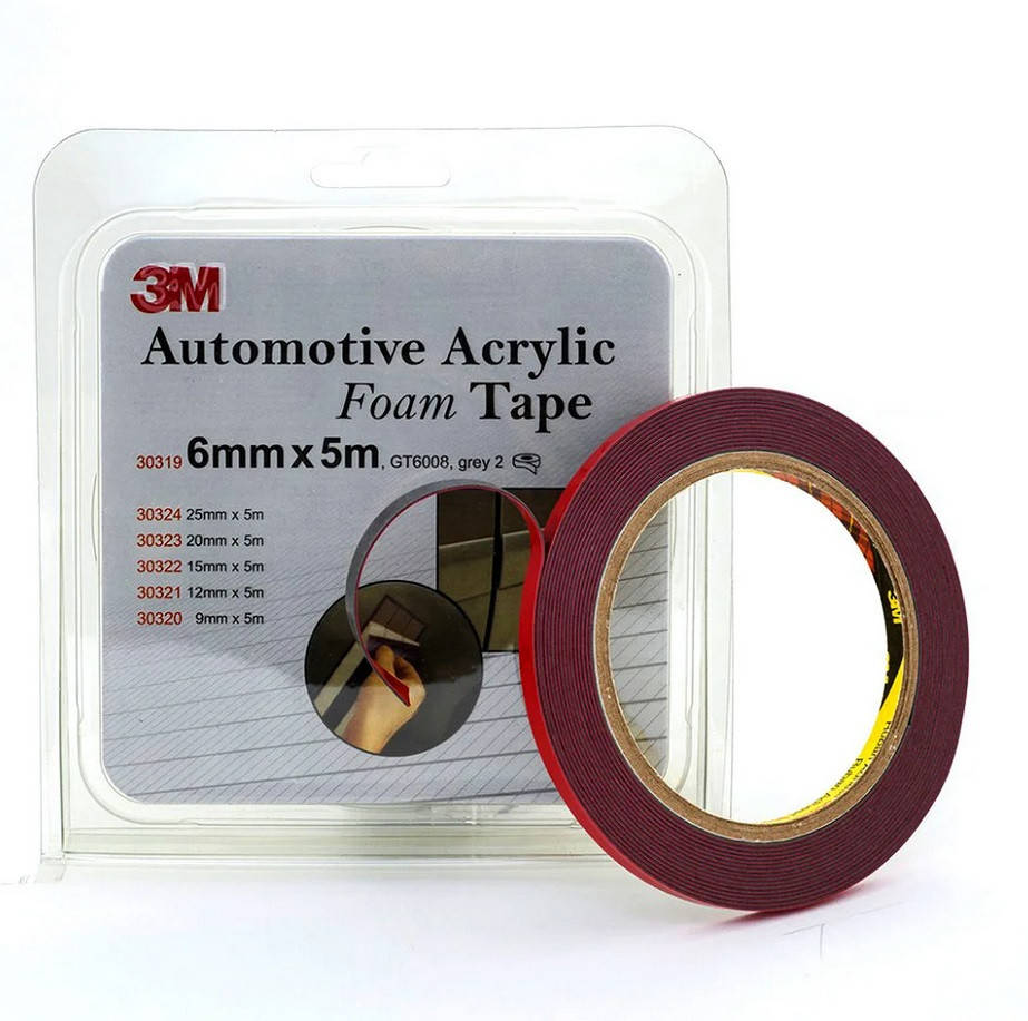 

Скотч двусторонний 3M 30319 (6мм - 5м) (2шт), Серый