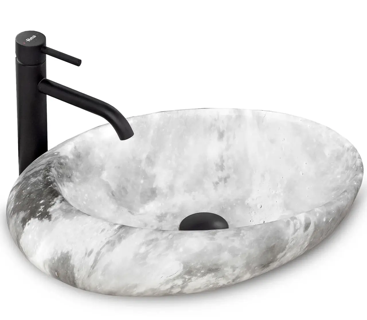 

Умывальник на столешницу Rea Roxy C Stone L. GREY, Серый