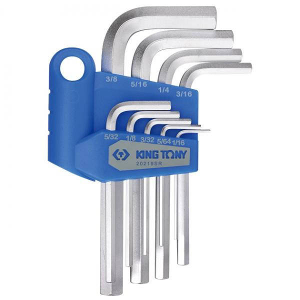 

Набор шестигранников 9 ед. дюймовых стандартных Г-обр. KING TONY 20219SR (Тайвань)