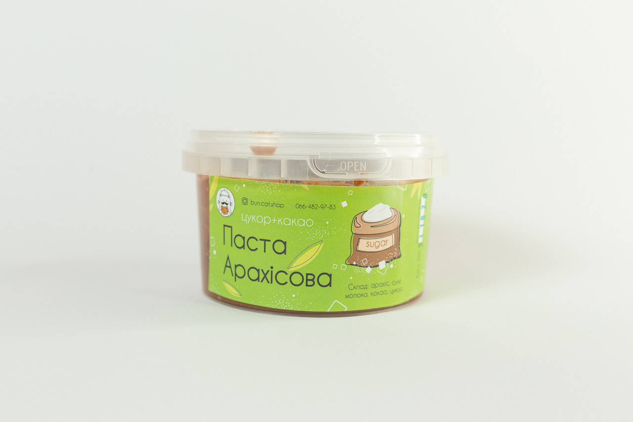 

Арахисовая паста с сахаром и какао 250 грам