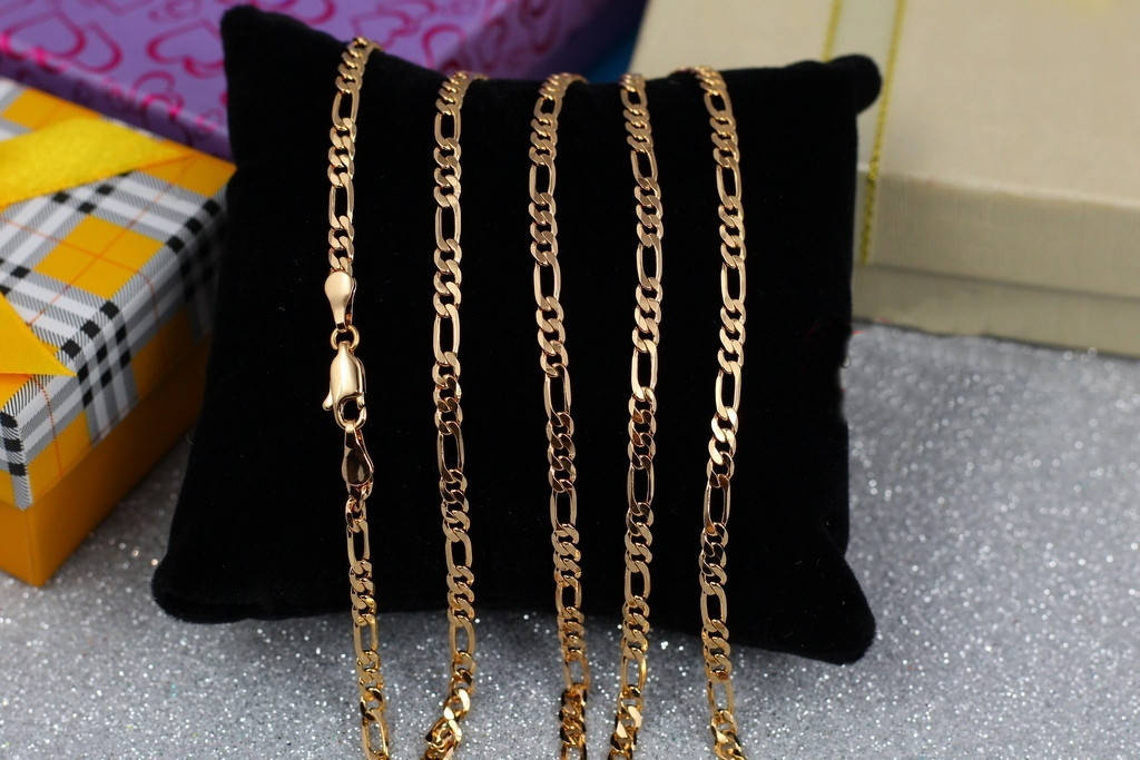 

Цепь Xuping Jewelry фигаро 45 см 3 мм золотистая