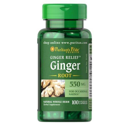 

Імбірь, Puritan's Pride Ginger Root 550 mg 100 капсул