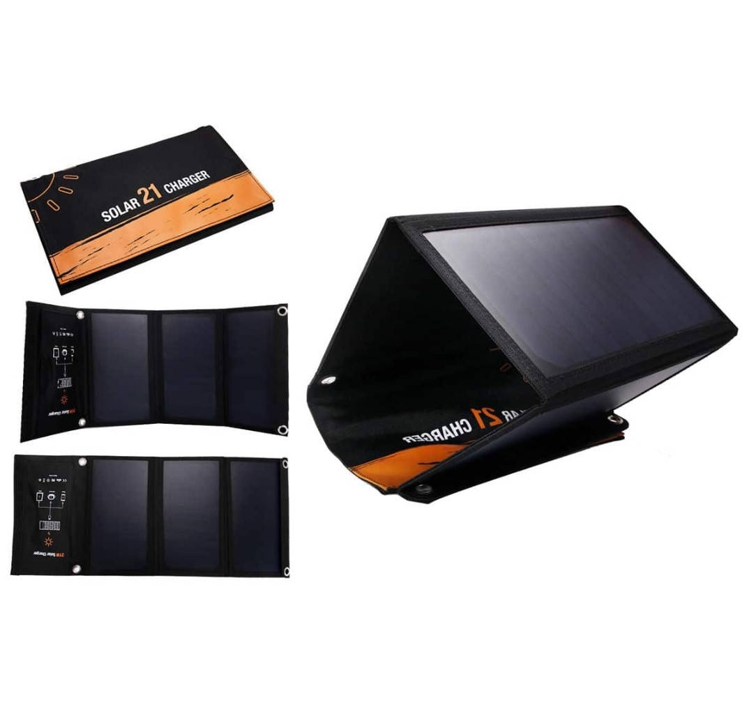 

Солнечное партативное зарядное устройство 21W 2USB 2,4-3A Max
