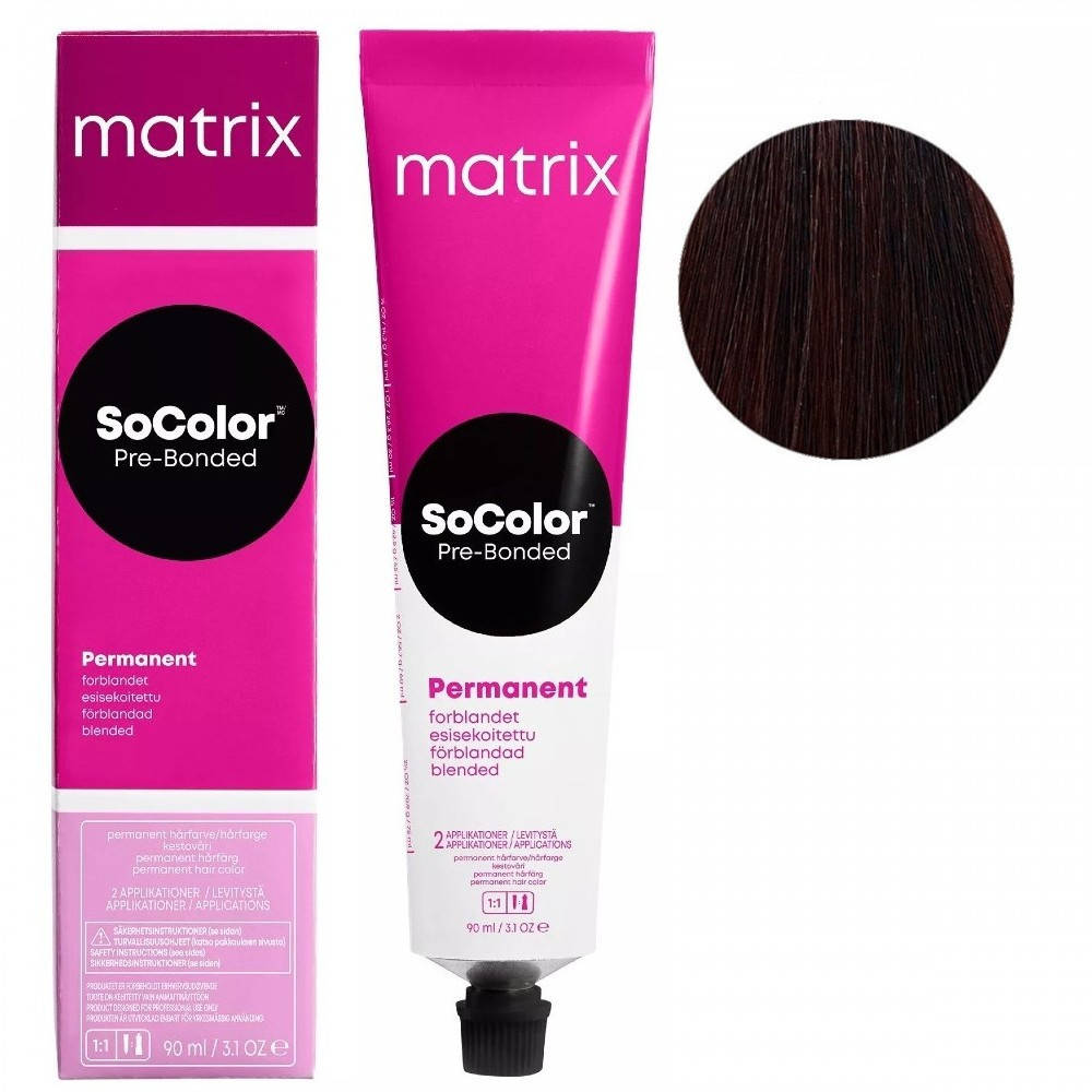 

Краска для волос Socolor.beauty Matrix 4MA шатен мокка пепельный 90 мл.