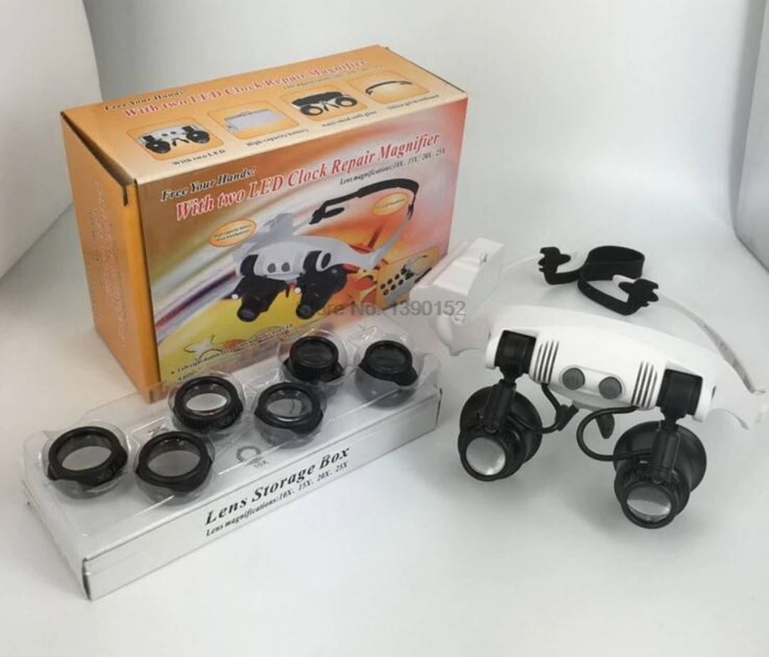 

Лупа-окуляри бінокулярні 9892GJ-3A (10x/15x/20x/25x) з LED підсвічуванням