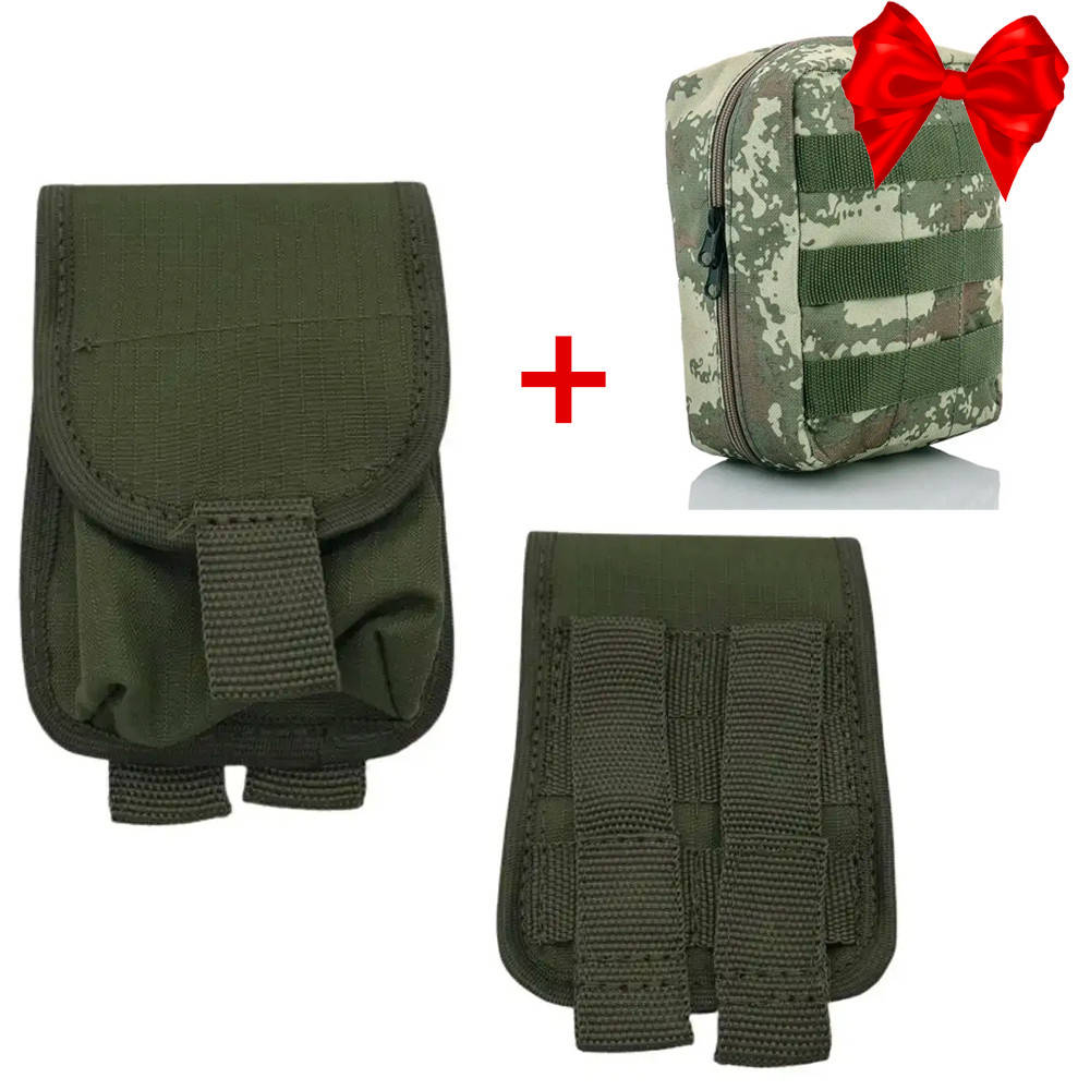 

Подсумка для гранат Ф1 и РГД с креплением Molle + Подарок Военная аптечка для ЗСУ