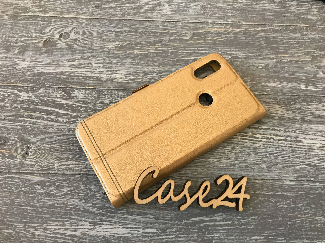 

Кожаный чехол книжка Momax для Xiaomi Redmi Note 7 (3 цвета) золотистый