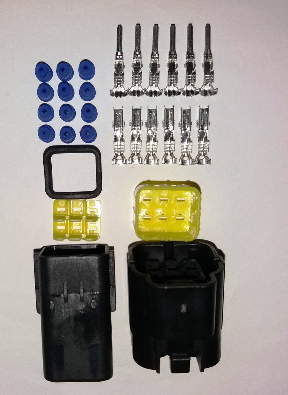 

Разъём герметичный 6 pin . Комплект
