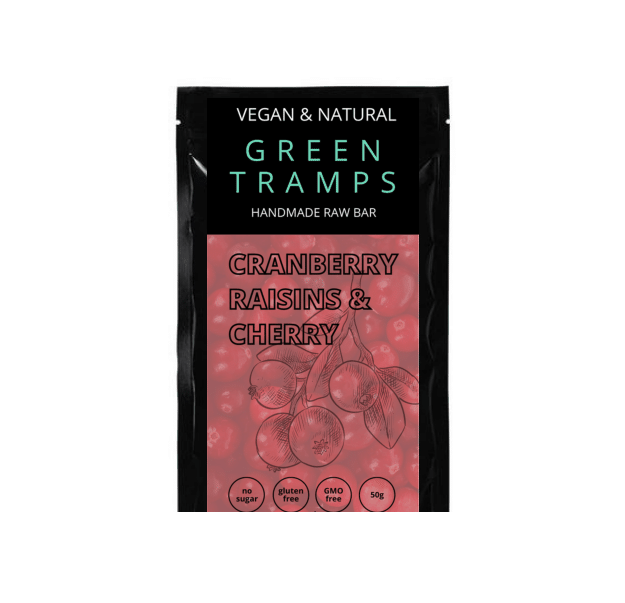 

Батончик Green Tramps Журавлино-вишневий