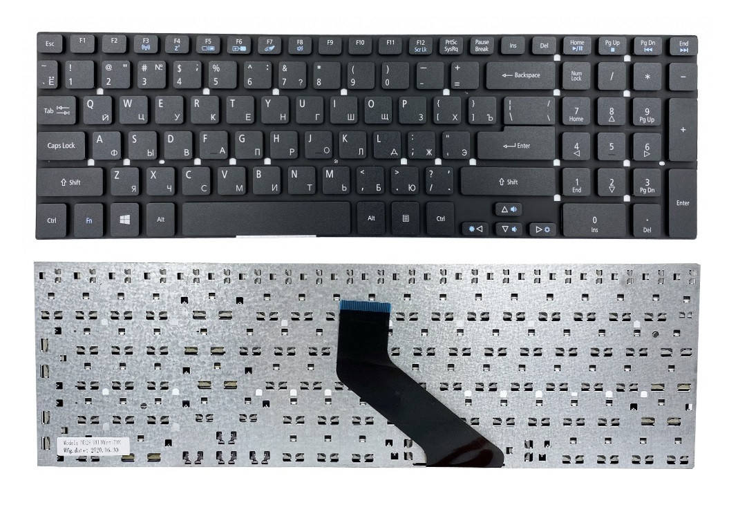 

Клавиатура для ноутбука ACER Aspire E5-511 E5-511G E5-521G E5-531, Черный