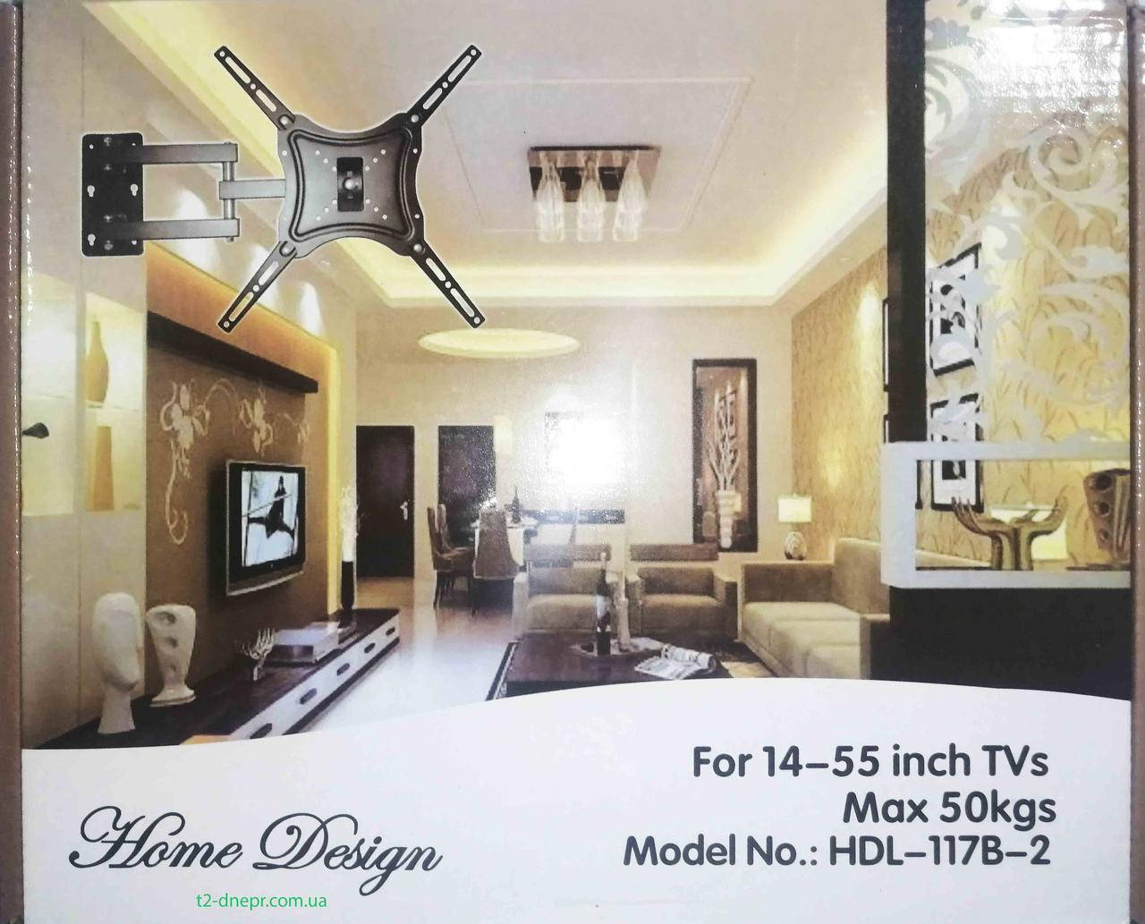 

Крепление для телевизоров 14"-55" поворотное HDL 117B2, Черный