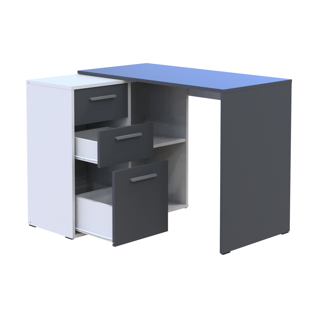 Офісний стіл Doros T8 Білий/Графіт 100х83х75 (41516125) 8