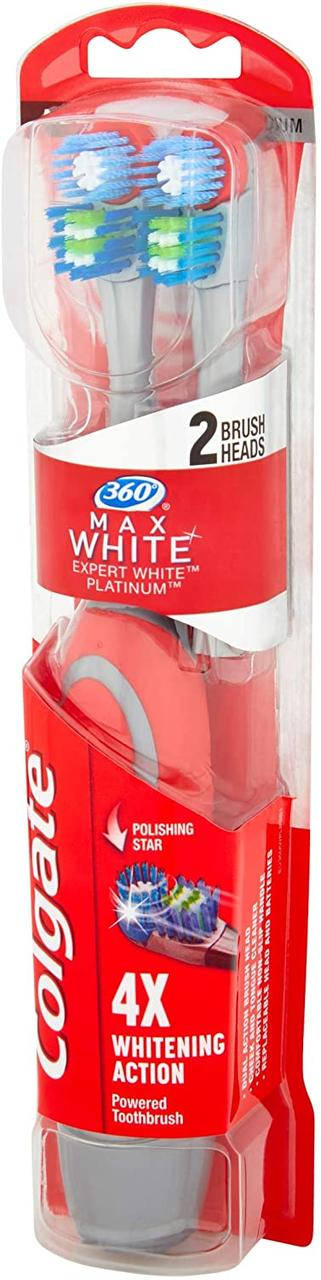 

Электрическая зубная щетка 2 насадки в комплекте Colgate 360° Max White Expert