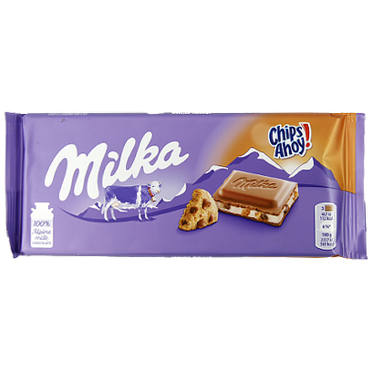 

Шоколад Мілка з шматочками печива Milka chips ahoy 100g 12шт/ящ (Код : 00-00012128)