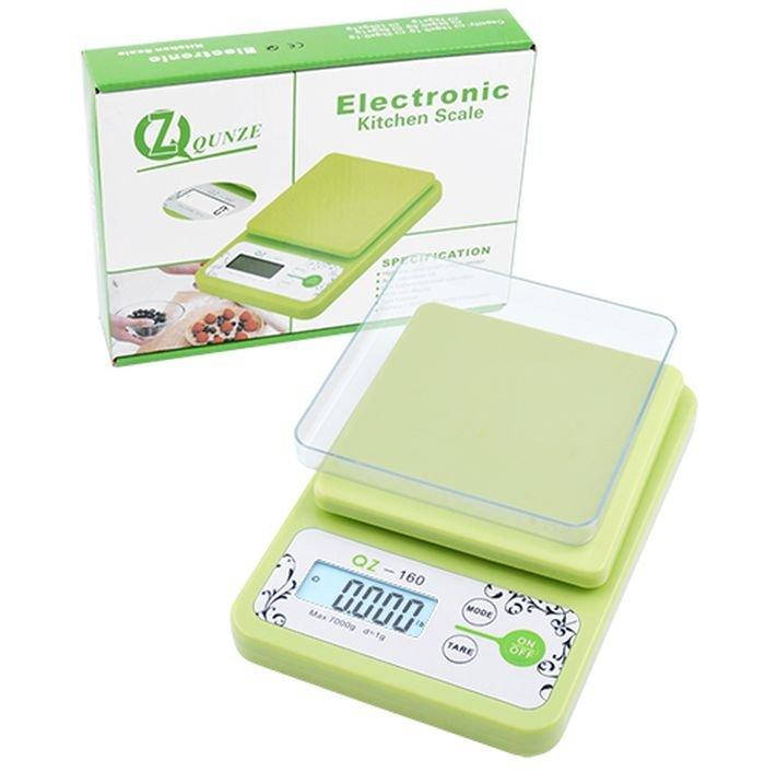 

Кухонные весы Qz-160 до 7 кг с чашей и подсветкой