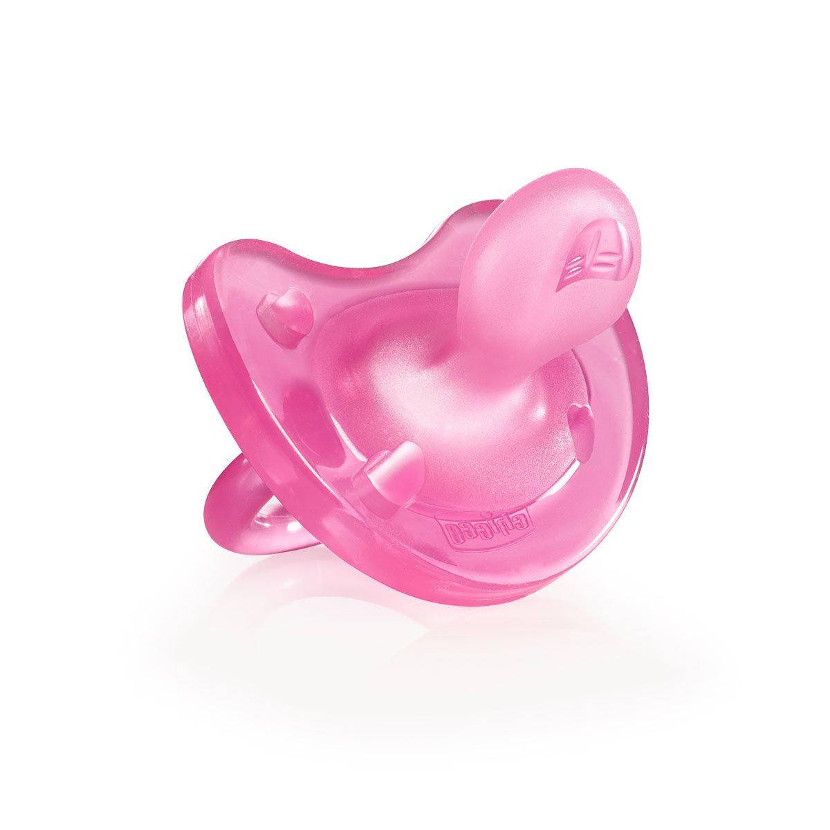 

Пустышка Chicco Physio Soft, силикон, 0-6м, 1 шт, Розовый
