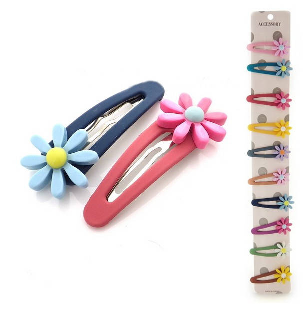 

Заколки Цветочек, Разные цвета
