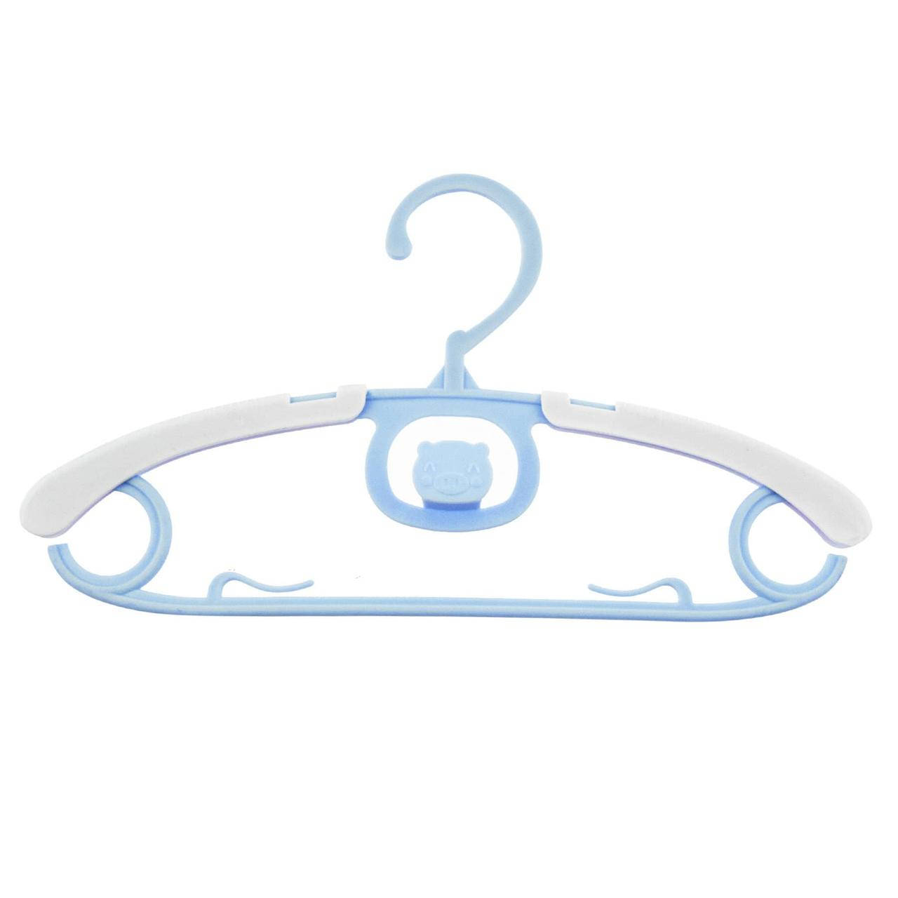 

Вешалка выдвижная детская 27,5 * 15см пластик голубая, Голубой