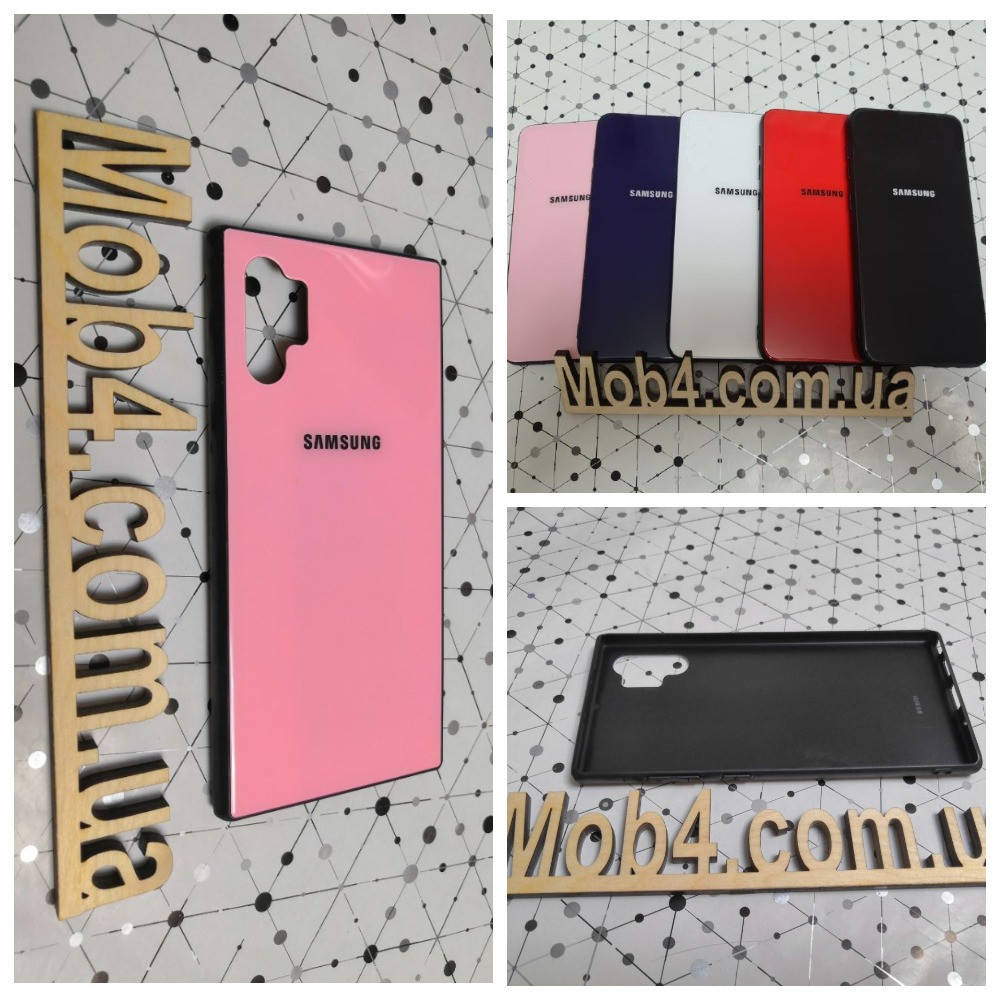 

Чехол Стекло Бренд (обод силиконовый) для Samsung Galaxy Note 10 Plus, Разные цвета
