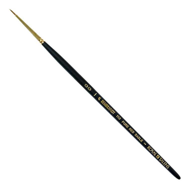 

Пензель для акварелі REMBRANDT, колонок, круглий, Серія 110, №00, коротка ручка, Royal Talens