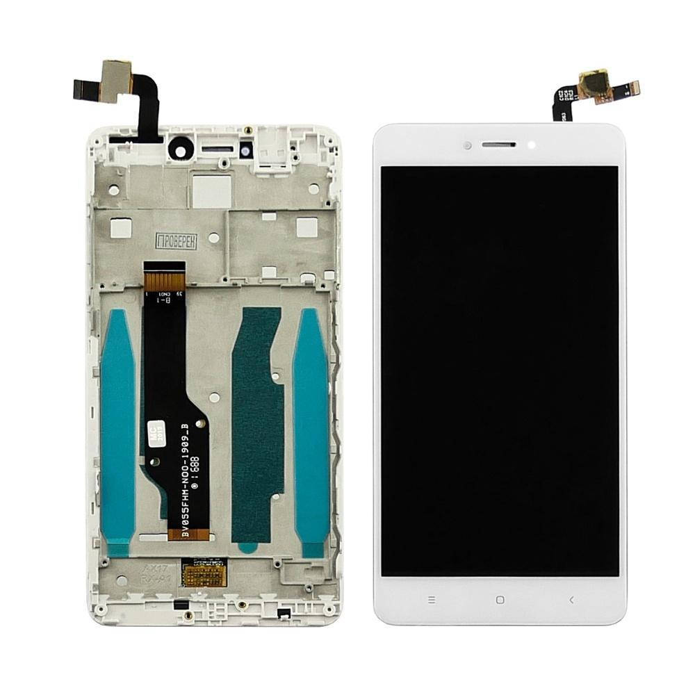 

Дисплей для Xiaomi Redmi Note 4X с белым тачскрином и корпусной рамкой, Белый