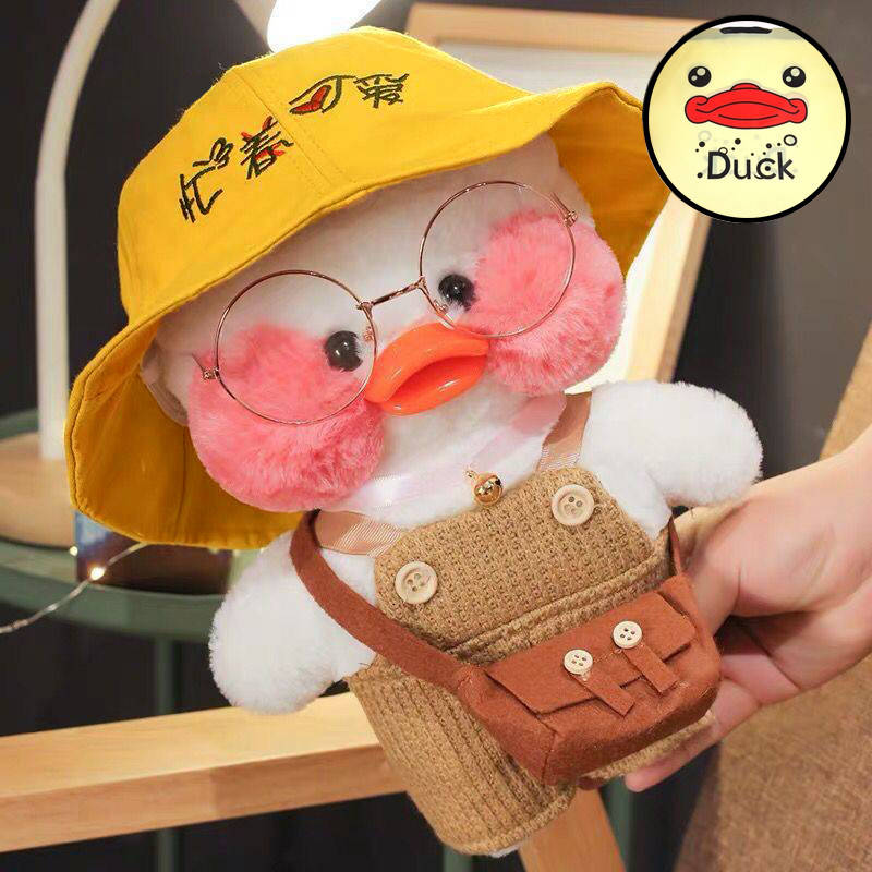 

Утка лалафан - Lalafanfan Уточка Мягкая игрушка Cafe mimi duck, Белый