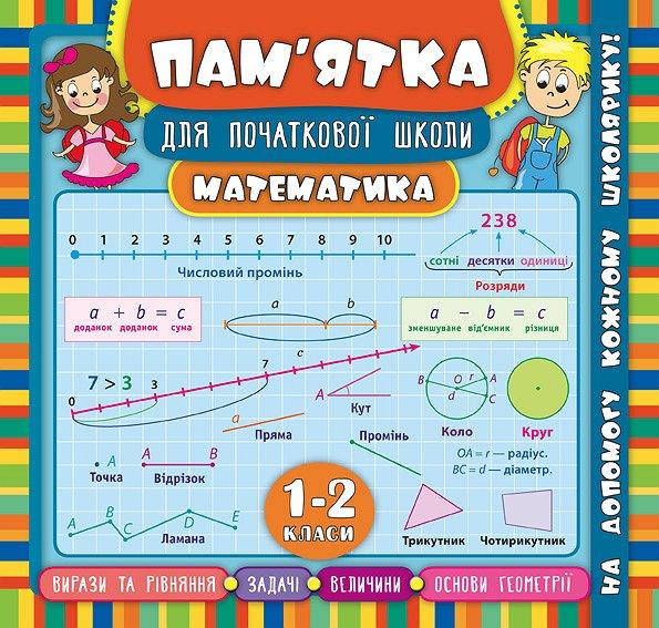 

1-2 клас. Математика. Пам’ятка для початкової школи. Соколова І.І. Видавництво УЛА