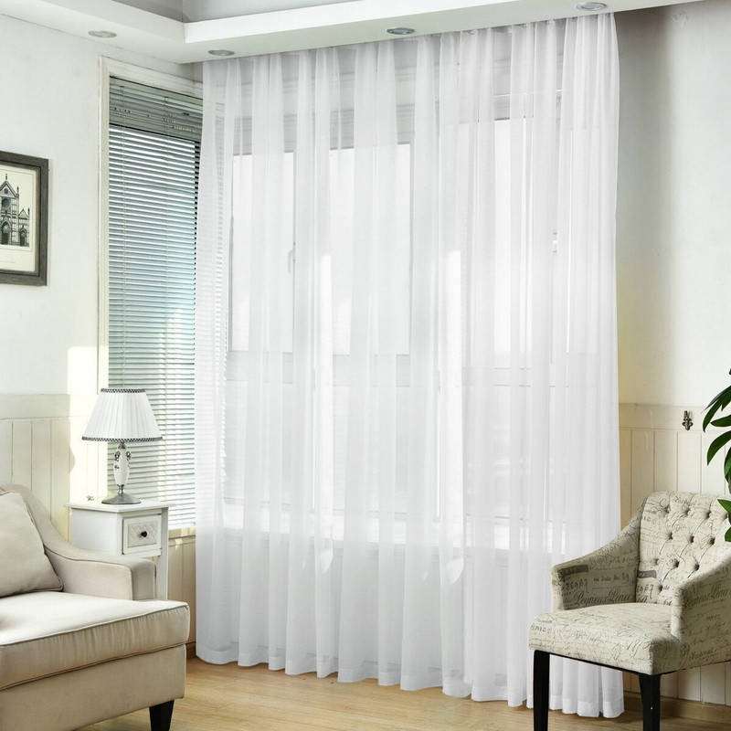 

Белая тюль лен (Турция). Тюль белого цвета в зал, спальню, Белый