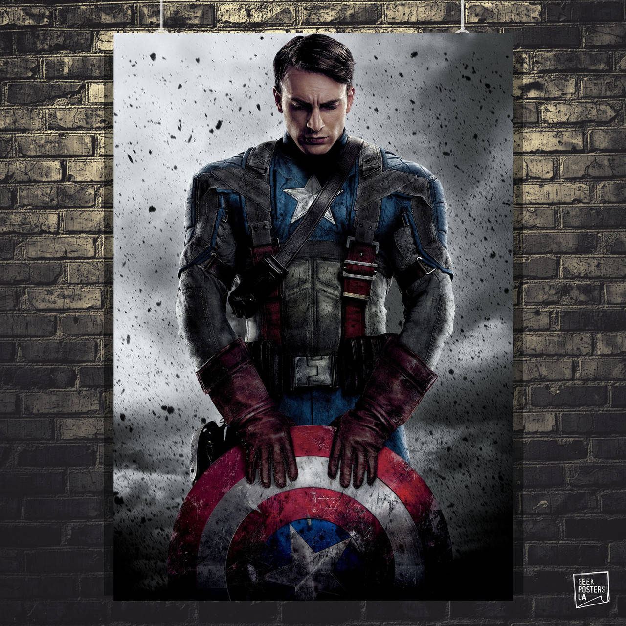 

Постер Капитан Америка, Captain America, комья земли падают. Размер 106x75см (A0). Глянцевая бумага