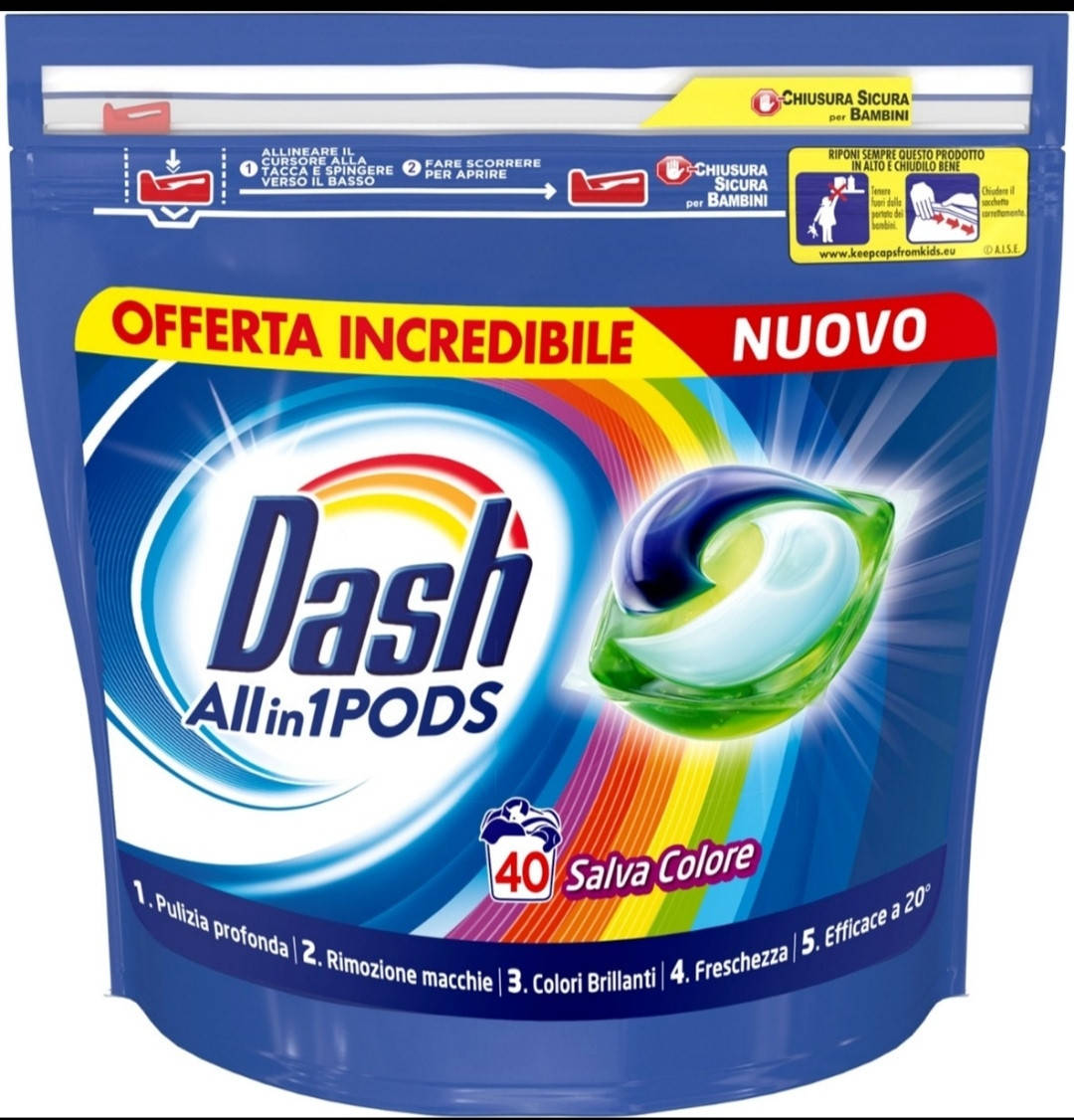 

Гель-капсули для прання 3в1 Dash Color 40 шт