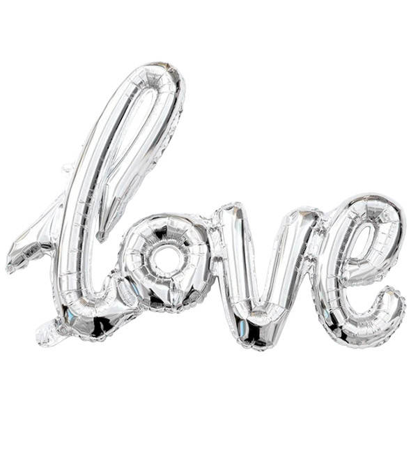 

Воздушные шарики "Love silver", длина 1 м