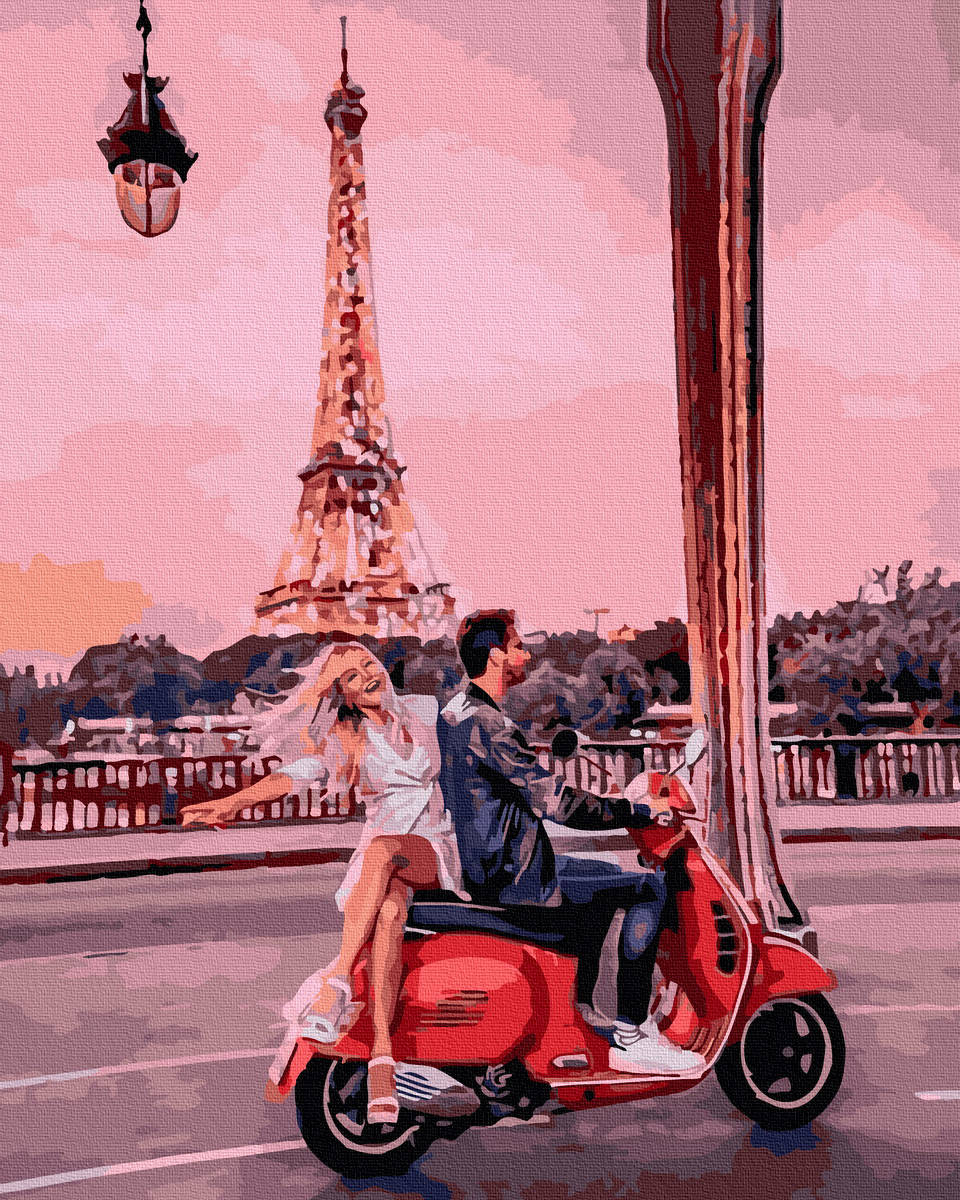 

Картина по Номерам На мопеде 40х50см RainbowArt