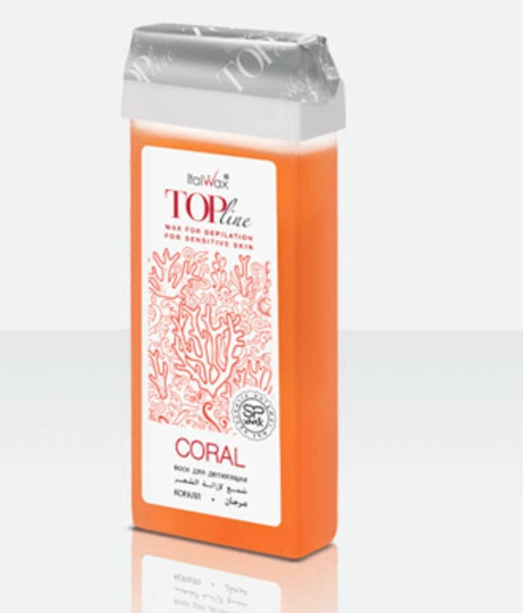 

Воск кассетный ItalWax Top Line Coral 100мл для депиляции коралл картридж