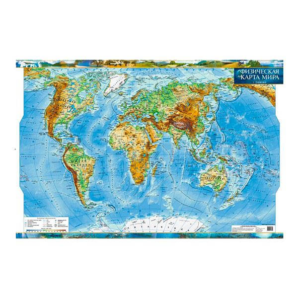 

Карта мира физическая м-б 1:35 000 000 (укр) 1406