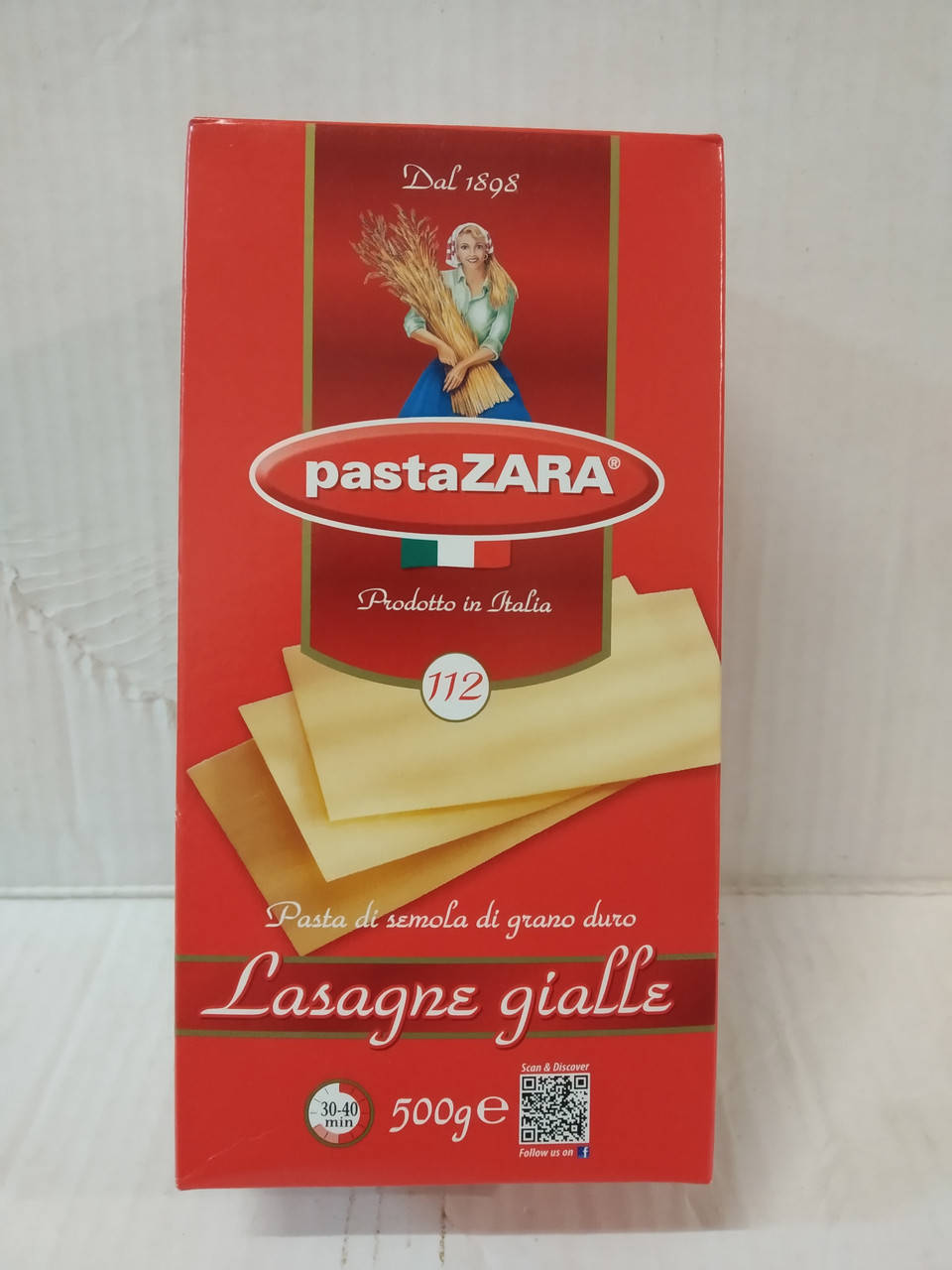 

Макарони Pasta Zara 112 Lasagne Gialle 500 г Лазанья
