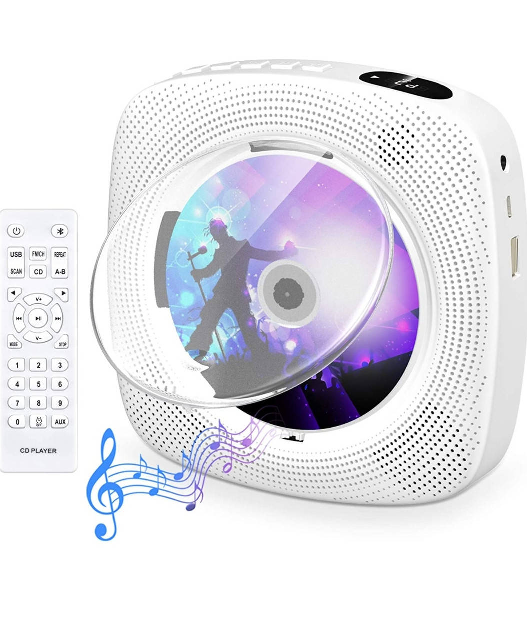 

Проигрыватель Bluetooth, настенный проигрыватель компакт-дисков Gueray Встроенные динамики ЖК-дисплеем