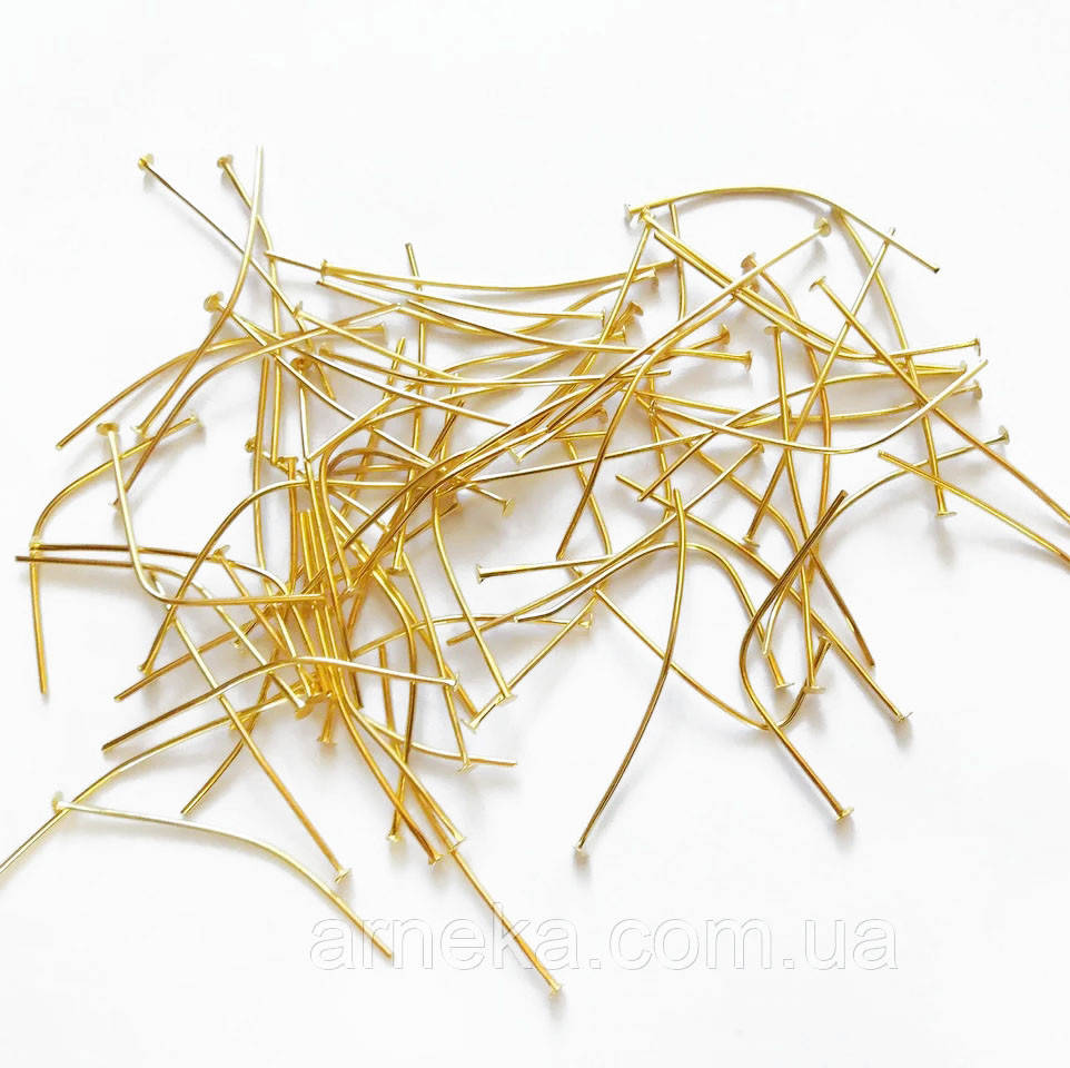 

Пины со шляпкой под золото 4 см