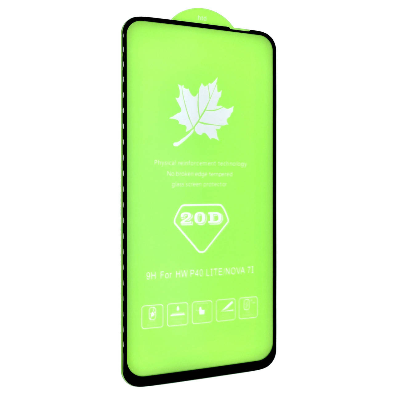

Защитное стекло DK Full Glue 20D для Huawei P40 Lite (black), Черный
