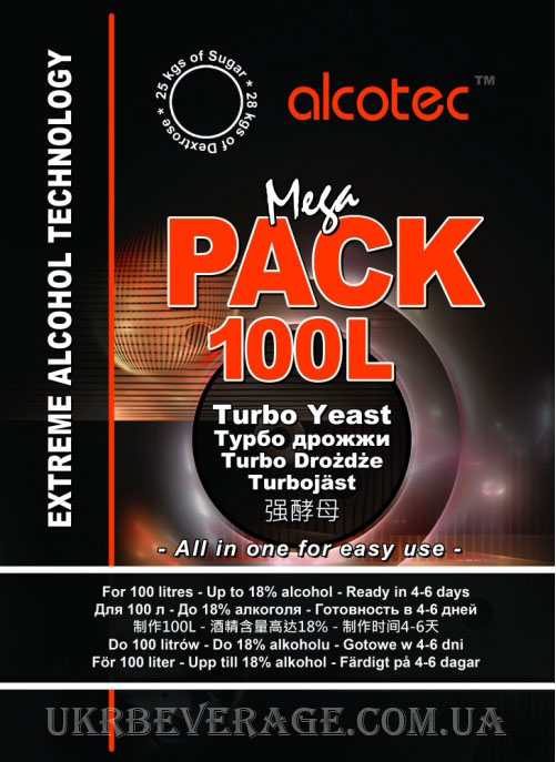

Турбо дрожжи Alcotec Mega Pack 100L