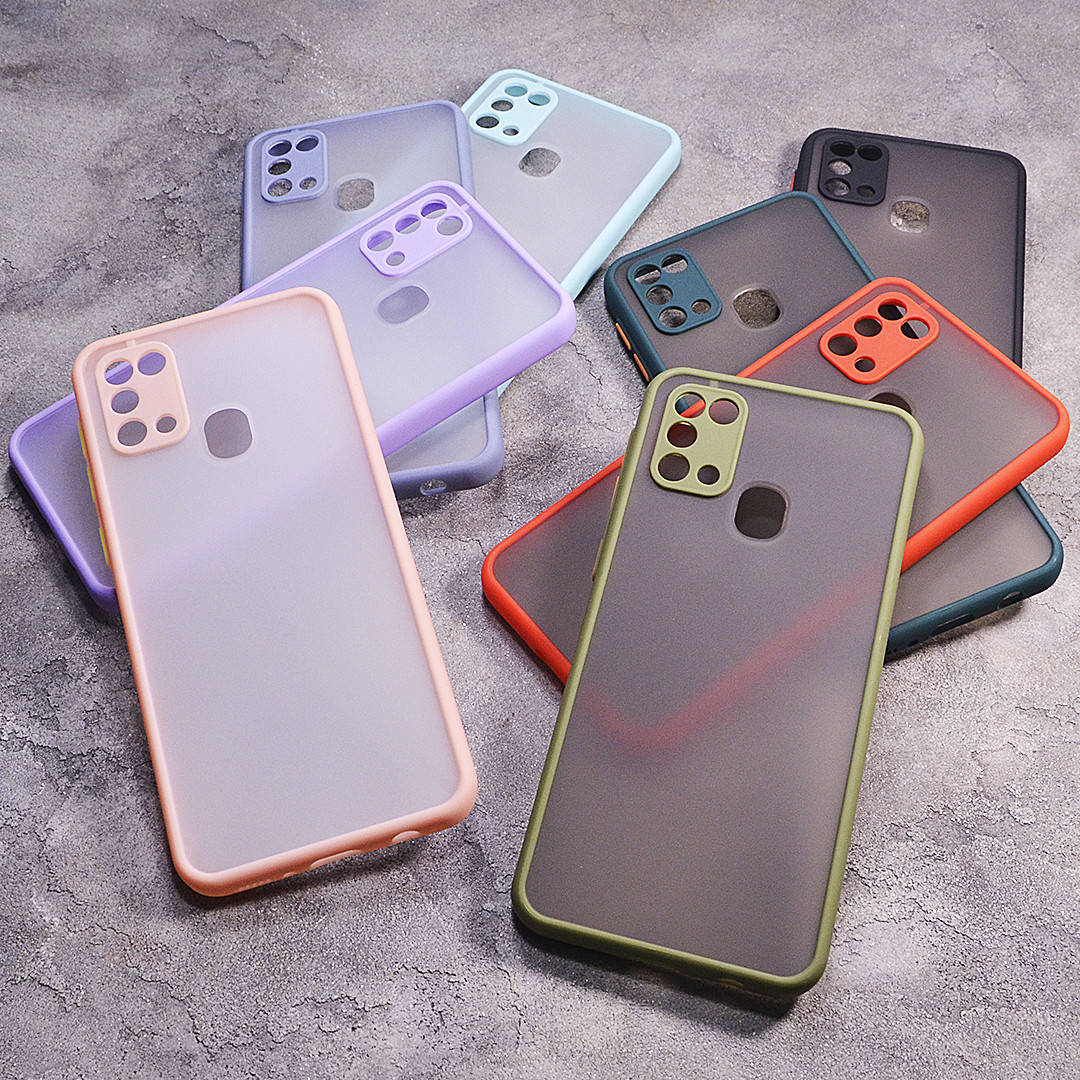 

Пластиковый чехол с цветными боками и защитой на камеру Samsung Galaxy M31 M315F