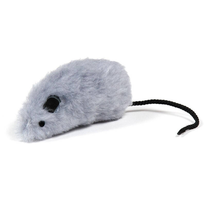 

Игрушка для кошек Природа Мышка, серая, Серый